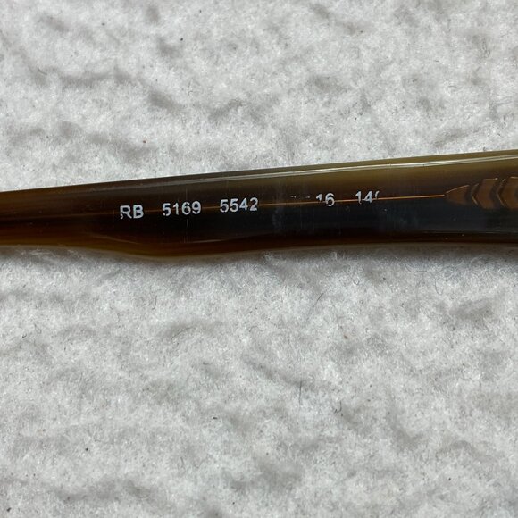 Ray-Ban Eyeglasses RB 5169 5542 Horn Brown Rectangle 52-16-140 - Picture 10 of 14